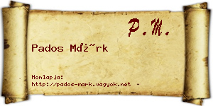 Pados Márk névjegykártya