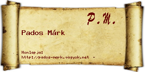 Pados Márk névjegykártya
